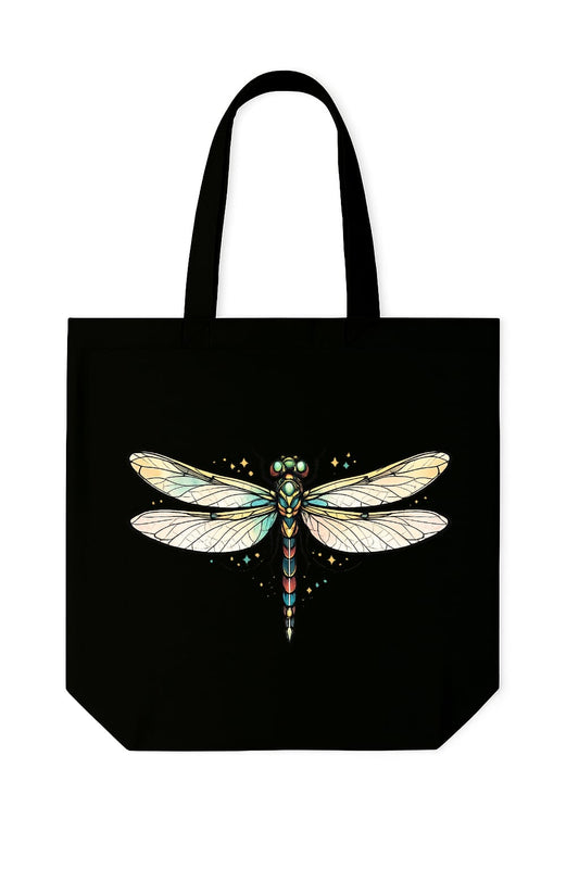 Cotton Canvas Dragonfly Printed Tote bag