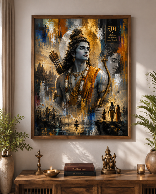 Shri Ram Digital printed wall frame