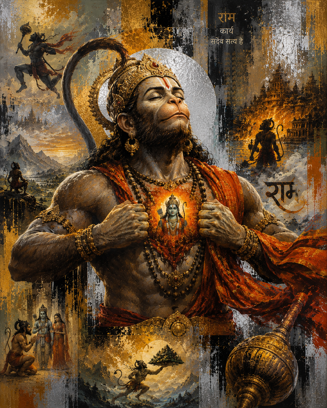 LORD HANUMAN DIGITAL PAINTING