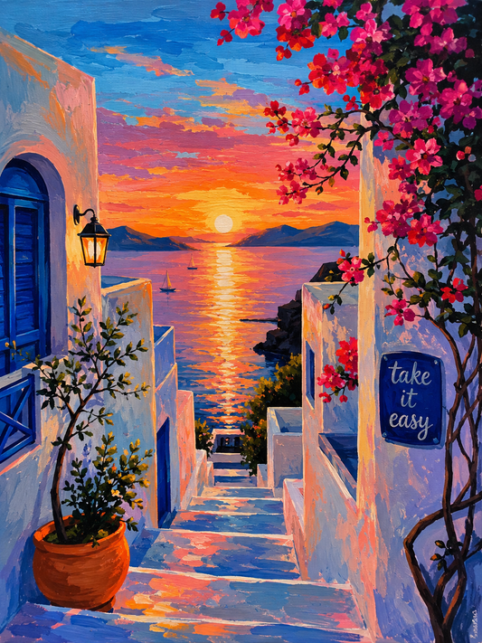 Glowing Sunset Painting
