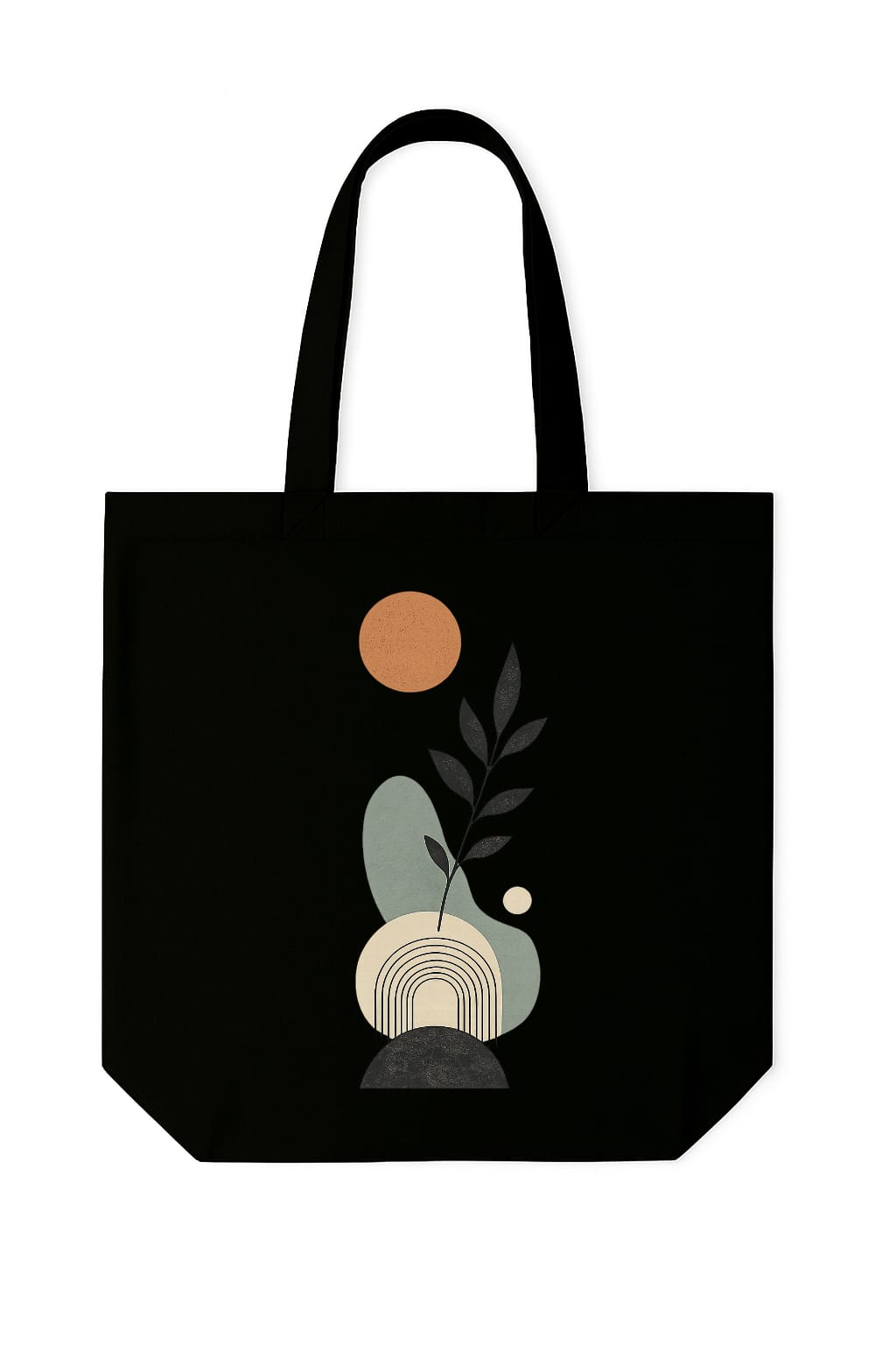 Cotton Canvas Minimalist Leaf printed Tote bag